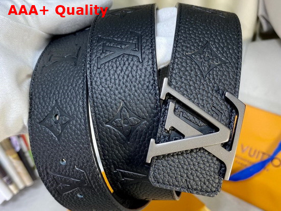 LV Initiales 40mm Reversible Belt in Black Taurillon Monogram Leather Replica