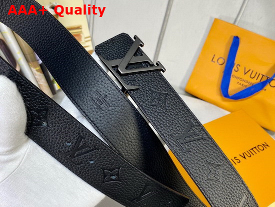 LV Initiales 40mm Reversible Belt in Black Taurillon Monogram Leather Replica