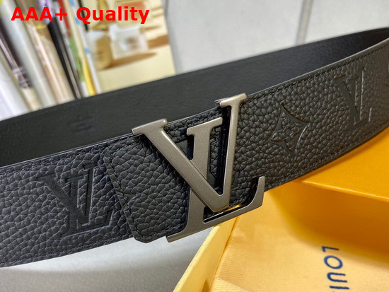 LV Initiales 40mm Reversible Belt in Black Taurillon Monogram Leather Replica