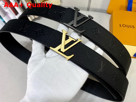 LV Initiales 40mm Reversible Belt in Black Taurillon Monogram Leather Replica