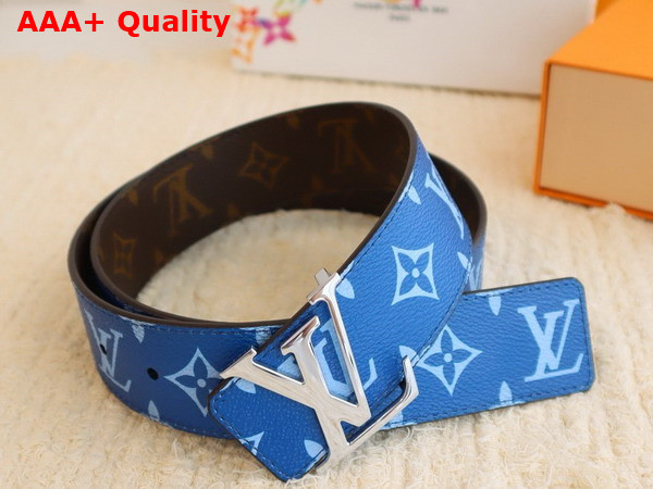 LV Initiales 40mm Reversible Belt in Blue Monogram Coated Canvas M8393U Replica