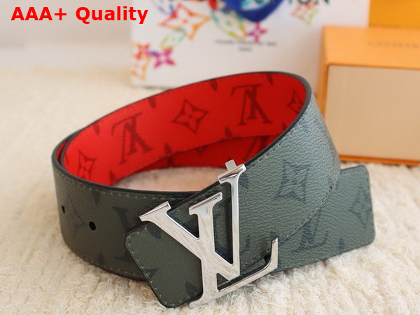 LV Initiales 40mm Reversible Belt in Khaki Green and Red Monogram Coated Canvas M8394U Replica