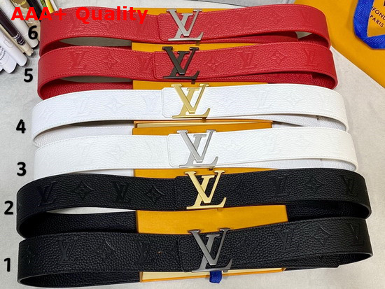 LV Initiales 40mm Reversible Belt in White Taurillon Monogram Leather Replica