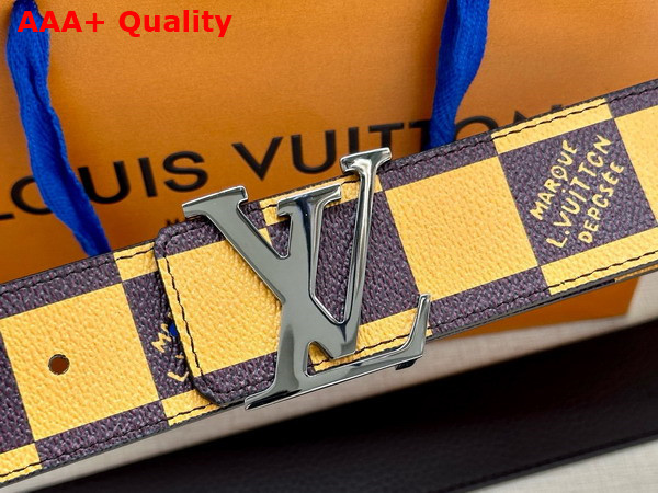 LV Initiales 40mm Reversible Belt in Yellow Damier Pop Coated Canvas M8546V Replica