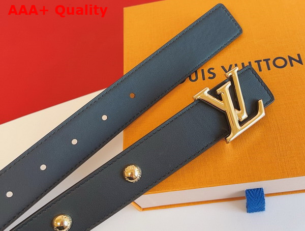 LV Initiales Studs 30mm Belt in Black Calfskin Leather Replica