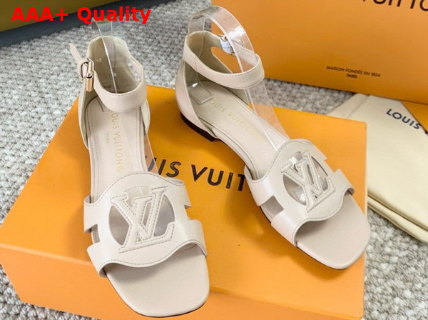 LV Isola Sandal in Beige Calf Leather Replica