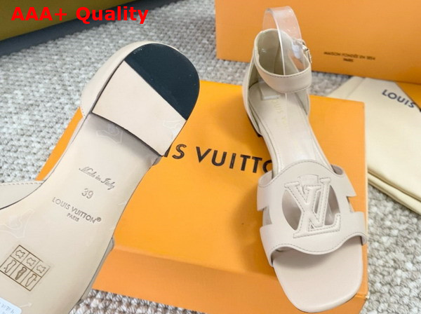 LV Isola Sandal in Beige Calf Leather Replica