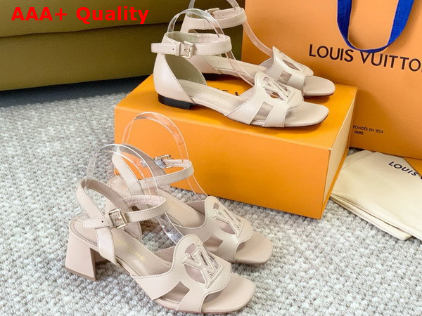 LV Isola Sandal in Beige Calf Leather Replica