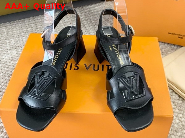 LV Isola Sandal in Black Calf Leather 1ACIPW Replica