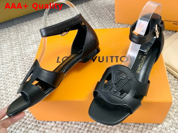 LV Isola Sandal in Black Calf Leather 1ACIPW Replica