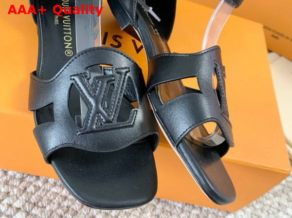 LV Isola Sandal in Black Calf Leather 1ACIPW Replica