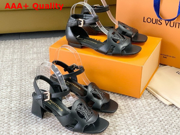 LV Isola Sandal in Black Calf Leather 1ACIPW Replica