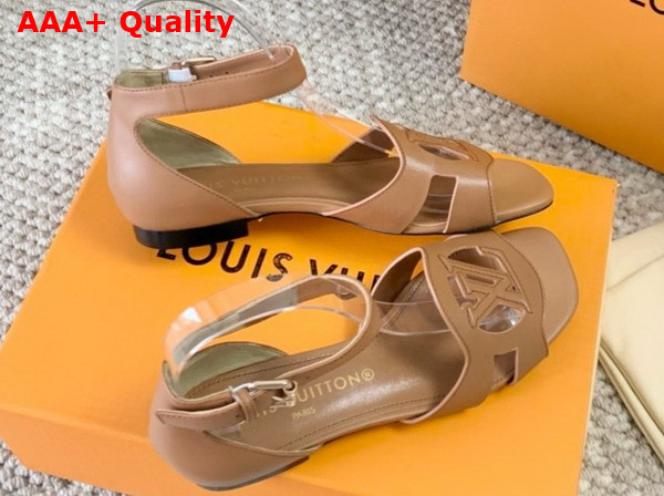 LV Isola Sandal in Cognac Calf Leather 1ACIP0 Replica