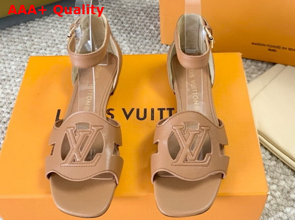 LV Isola Sandal in Cognac Calf Leather 1ACIP0 Replica