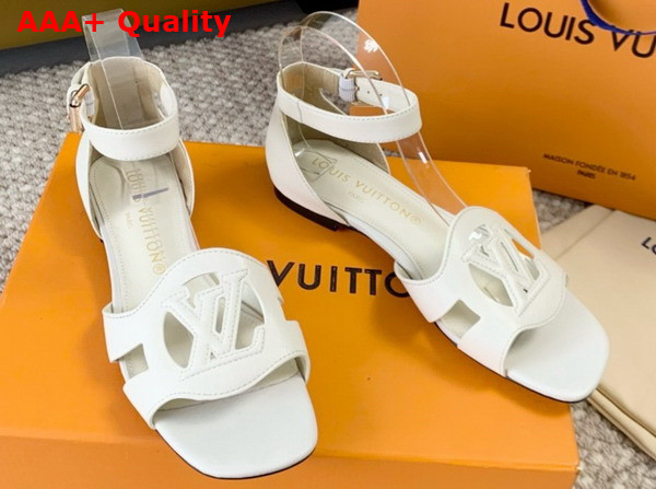 LV Isola Sandal in White Calf Leather 1ACIQS Replica