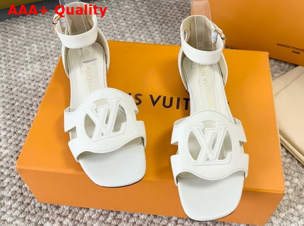 LV Isola Sandal in White Calf Leather 1ACIQS Replica