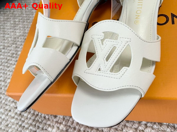 LV Isola Sandal in White Calf Leather 1ACIQS Replica