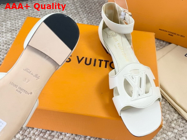 LV Isola Sandal in White Calf Leather 1ACIQS Replica