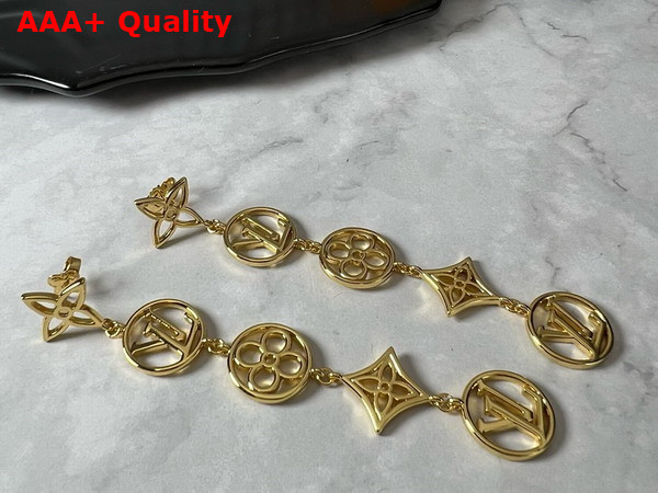 LV Lace Earrings Gold Color M01072 Replica