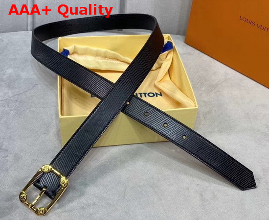 LV Malletier 25mm Belt Black Epi Leather and Calf Leather Lining M9941U Replica