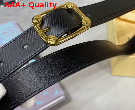 LV Malletier 25mm Belt Black Epi Leather and Calf Leather Lining M9941U Replica