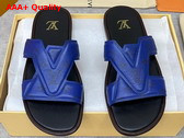 LV Oasis Mule in Blue Monogram Grained Calf Leather 1AAR3P Replica