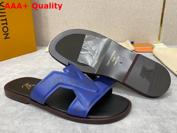 LV Oasis Mule in Blue Monogram Grained Calf Leather 1AAR3P Replica