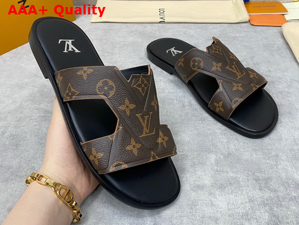 LV Oasis Mule in Monogram Grained Calf Leather Replica