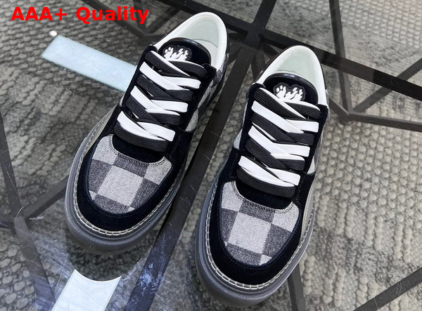 LV Ollie Sneaker in Black Damier Denim 1A9YTQ Replica