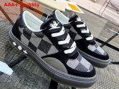 LV Ollie Sneaker in Black Damier Denim 1A9YTQ Replica