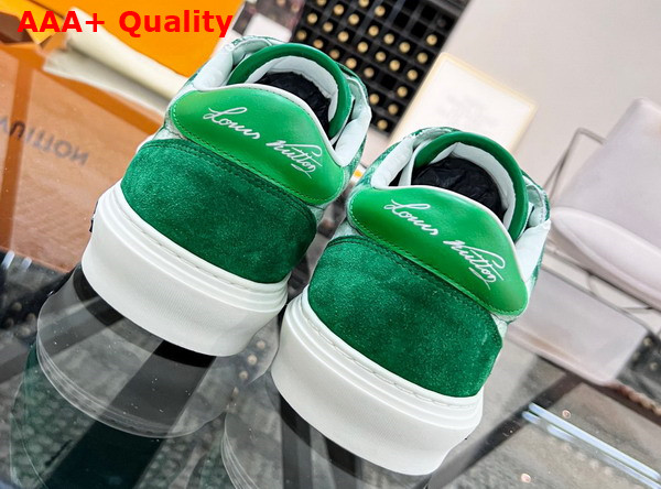 LV Ollie Sneaker in Green Canvas Tie Die Laces Replica