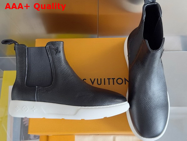 LV Pacific Chelsea Boot in Black Grained Calf Leather 1ADGJK Replica