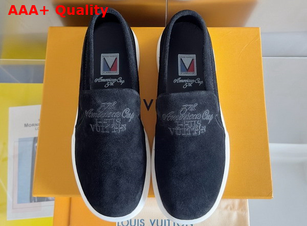 LV Pacific Loafer in Black Suede Calf Leather Replica