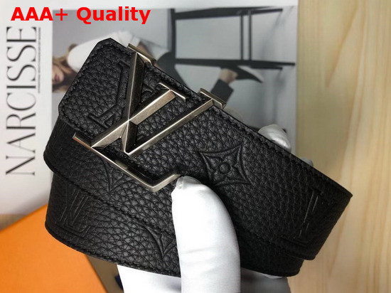 LV Pyramide 40mm Belt Black Embossed with Monogram Pattern Calf Leather Strap M0032T Replica