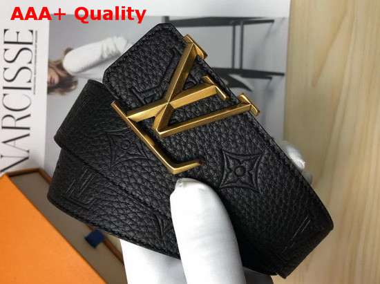 LV Pyramide 40mm Belt Black Embossed with Monogram Pattern Calf Leather Strap M0032T Replica