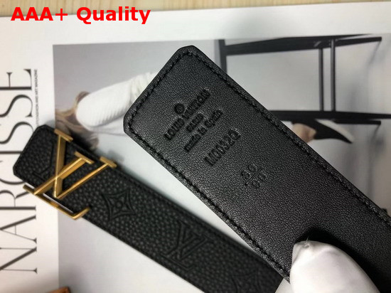 LV Pyramide 40mm Belt Black Embossed with Monogram Pattern Calf Leather Strap M0032T Replica