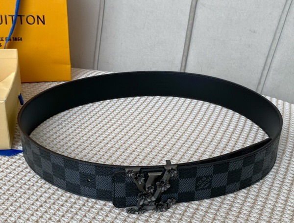 LV Pyramide Flower 40mm Reversible Belt Damier Graphite Canvas Replica