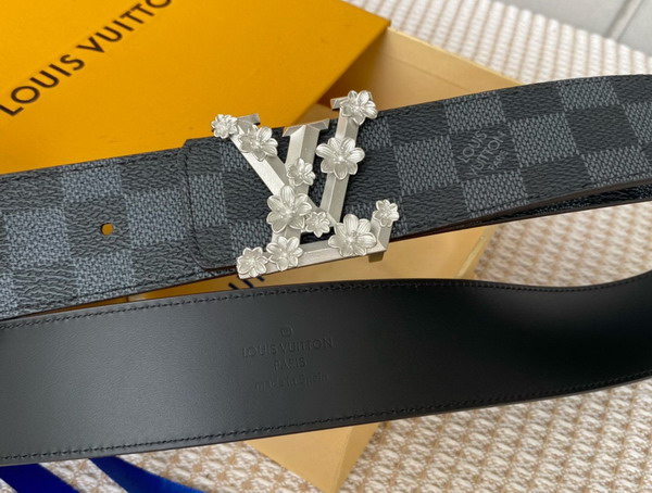 LV Pyramide Flower 40mm Reversible Belt Damier Graphite Canvas Replica