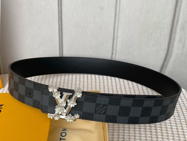 LV Pyramide Flower 40mm Reversible Belt Damier Graphite Canvas Replica