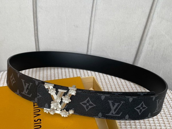 LV Pyramide Flower 40mm Reversible Belt Monogram Eclipse Canvas Replica