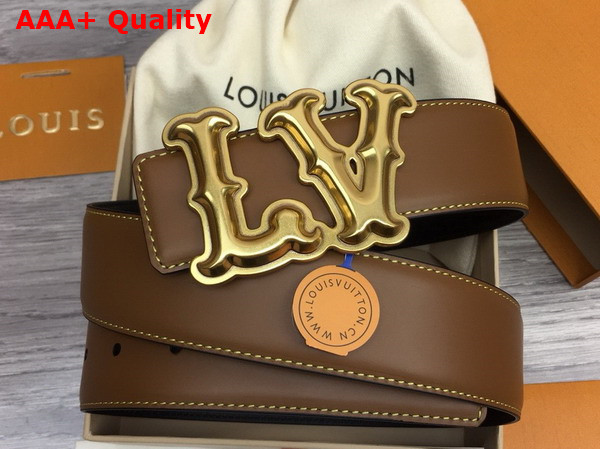 LV Ranch 40mm Reversible Belt in Brown Calf Leather M8468U Replica