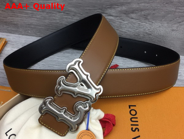 LV Ranch 40mm Reversible Belt in Brown Calf Leather M8468U Replica