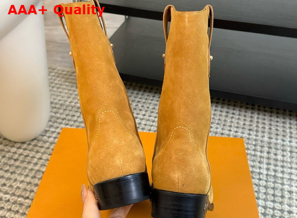 LV Rider Boot in Beige Suede Calf Leather 1AD7PH Replica