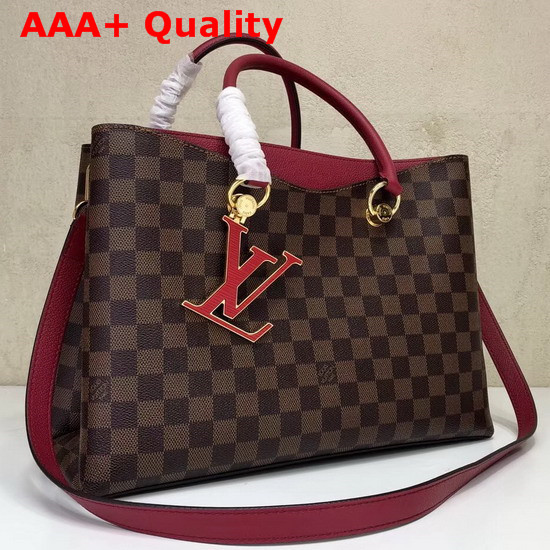 LV Riverside Damier Ebene Canvas Lie De Vin N40052 Replica