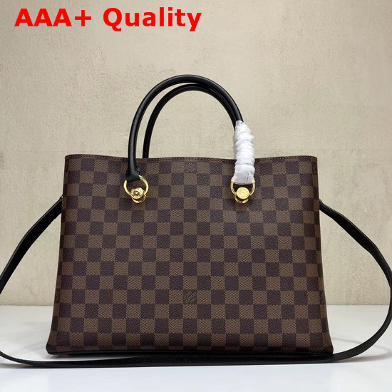 LV Riverside Damier Ebene Coated Canvas Black N40050 Replica