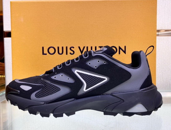 LV Runner Tatic Sneaker Black Mix of Materials 1A9UNT Replica