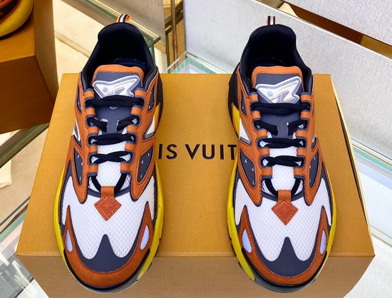 LV Runner Tatic Sneaker Moka Brown Mix of Materials 1A9UOA Replica