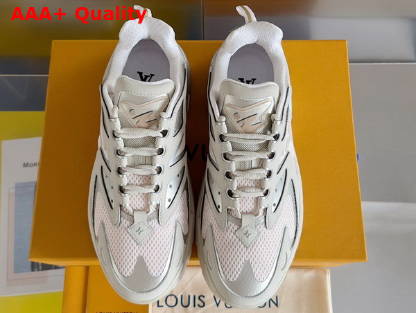 LV Runner Tatic Sneaker in Beige Metallic Canvas and Mesh 1AARK0 Replica