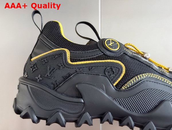 LV Rush Sneaker Black and Yellow Nylon Mesh 1ACXLM Replica