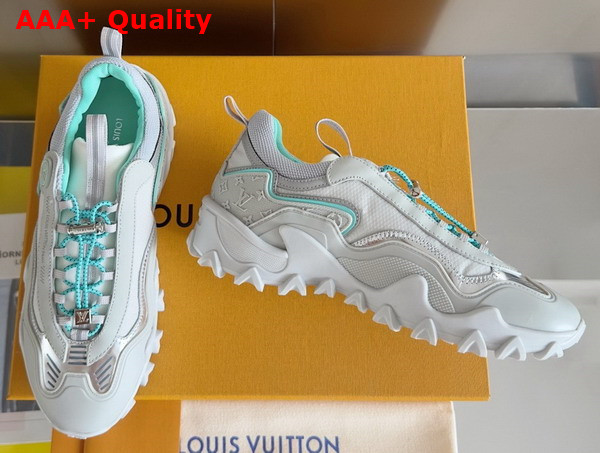 LV Rush Sneaker Green and Silver 1ACXNZ Replica